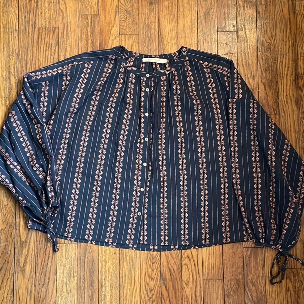 Christy Dawn Faye top in Indigo Zinnia Stripe